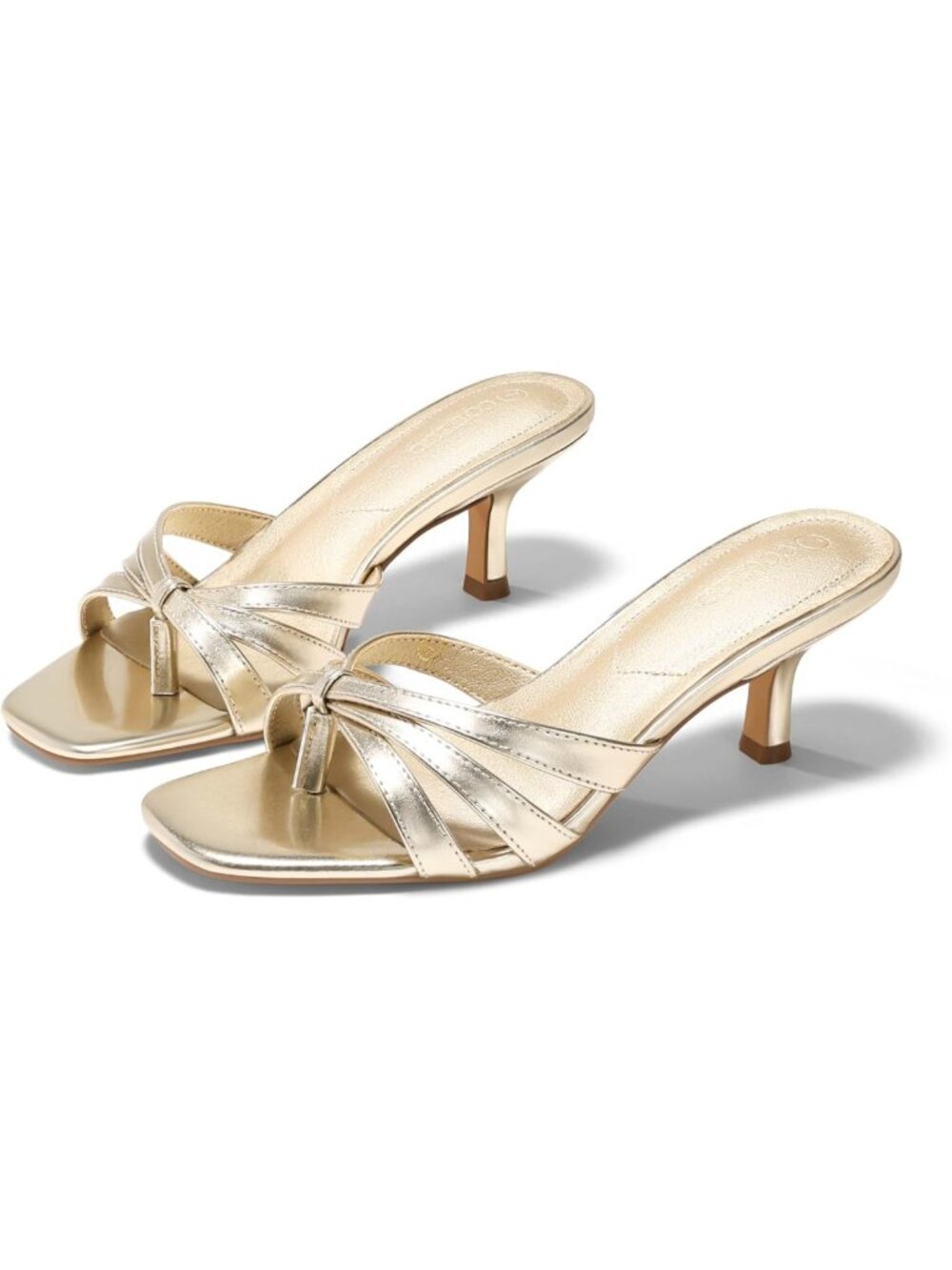 Chic Strappy Kitten Heels Sandals | Open Toe Slip-On Slides for Summer Dresses